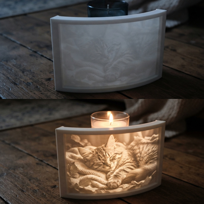 Lithophanie im 3D-Druck mit und ohne Hintergrundbeleuchtung