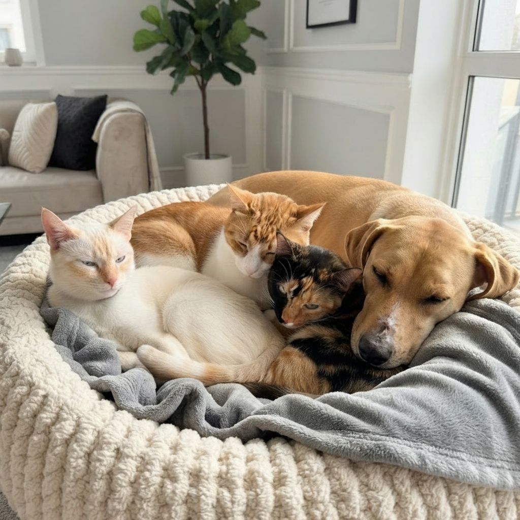 Tala, Pixi, Nino und Mogli